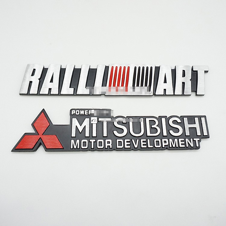 1 x Ralliart Car 3D Side Fender Rear Trunk Emblem Badge Sticker For