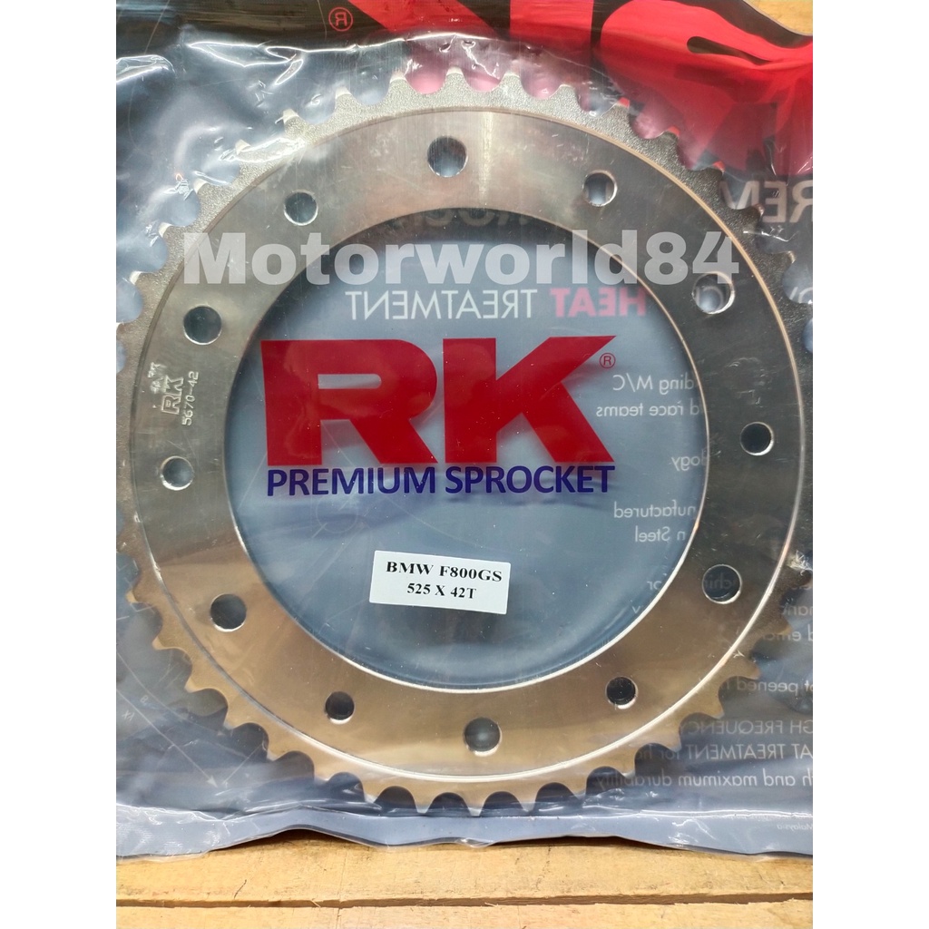 REAR SPROCKET RK BMW 525 BELAKANG F800GS CHAIN GEAR F650GS F700GS ADVENTURE GS 800GS 650 700 800 40T 42T