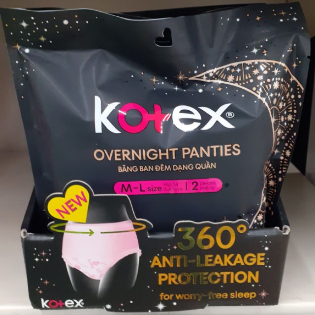 Kotex Overnight Panties SM/ML/LXL (2 panties) Shopee Malaysia