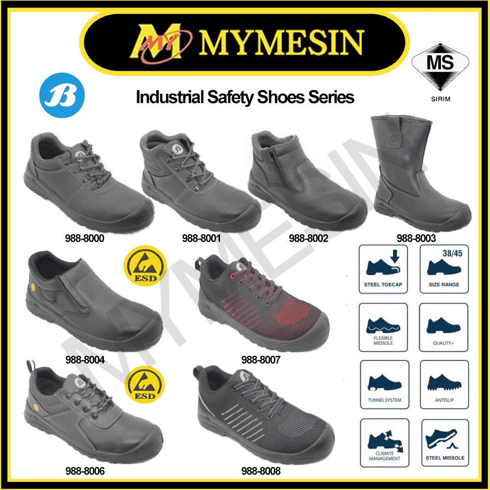 MY Original Bata Industrial Safety Shoes Series ESD Safety Boot Shoes