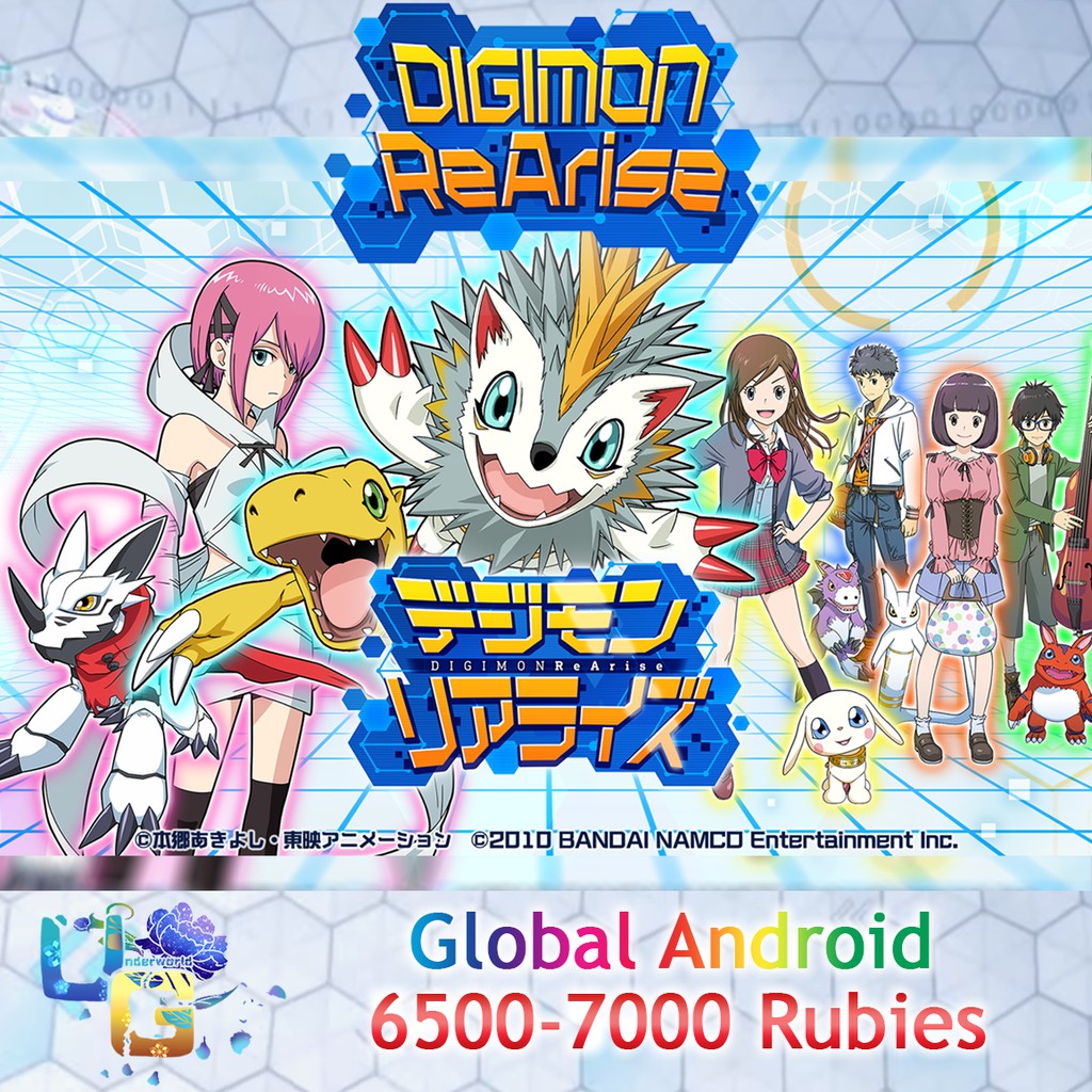 Digimon ReArise Global Starter Account 4500-5000 Rubies Android Only EN 