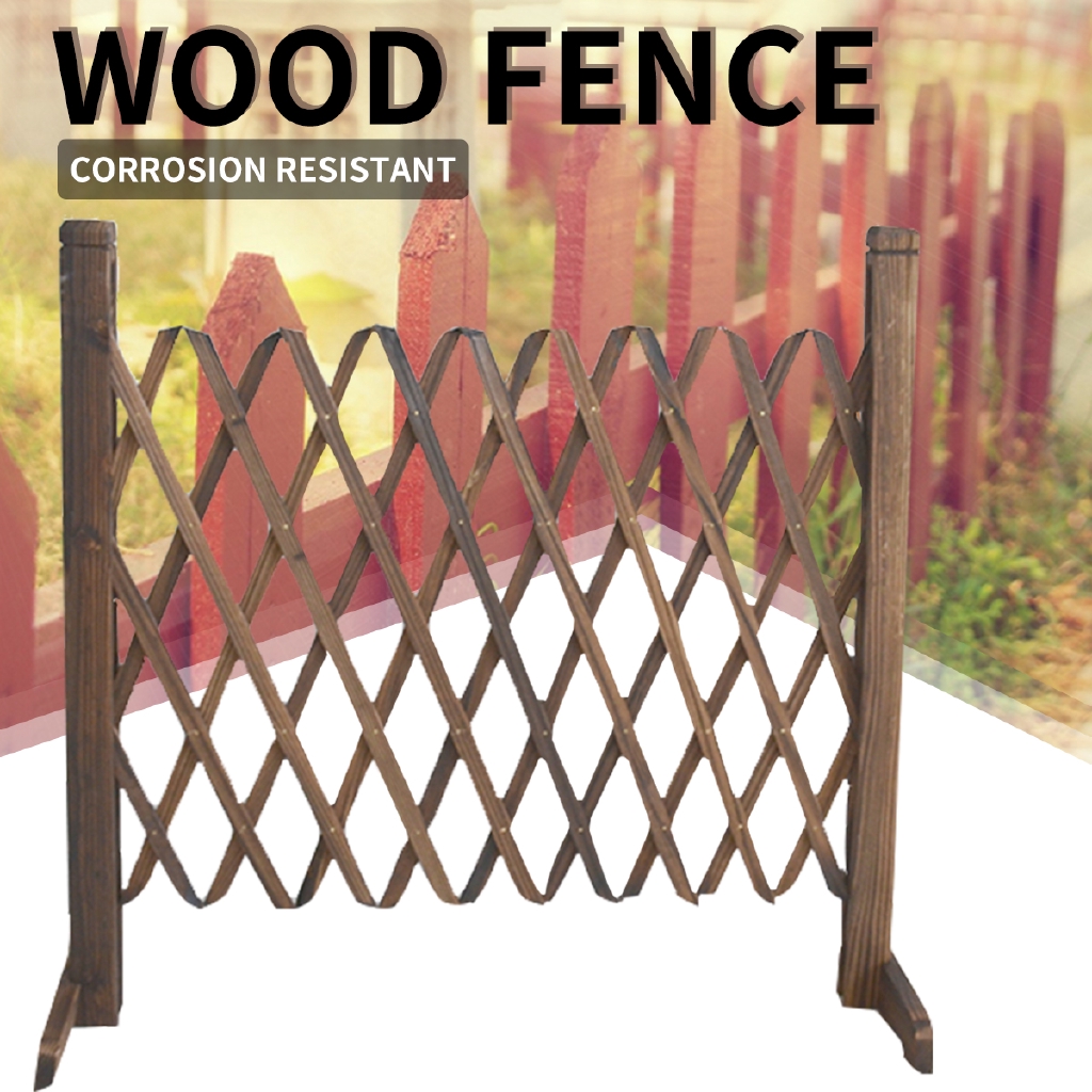 Wood Telescopic Fence Expanding Wall Leaf Flower Plant Indoor Outdoor ...