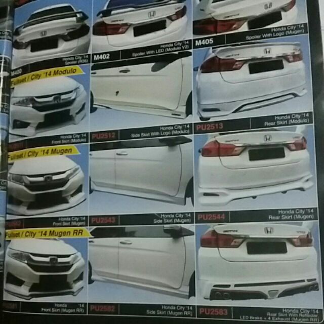 Bodykit Honda City 14 Mugen Mugen Rr Modulo Shopee Malaysia