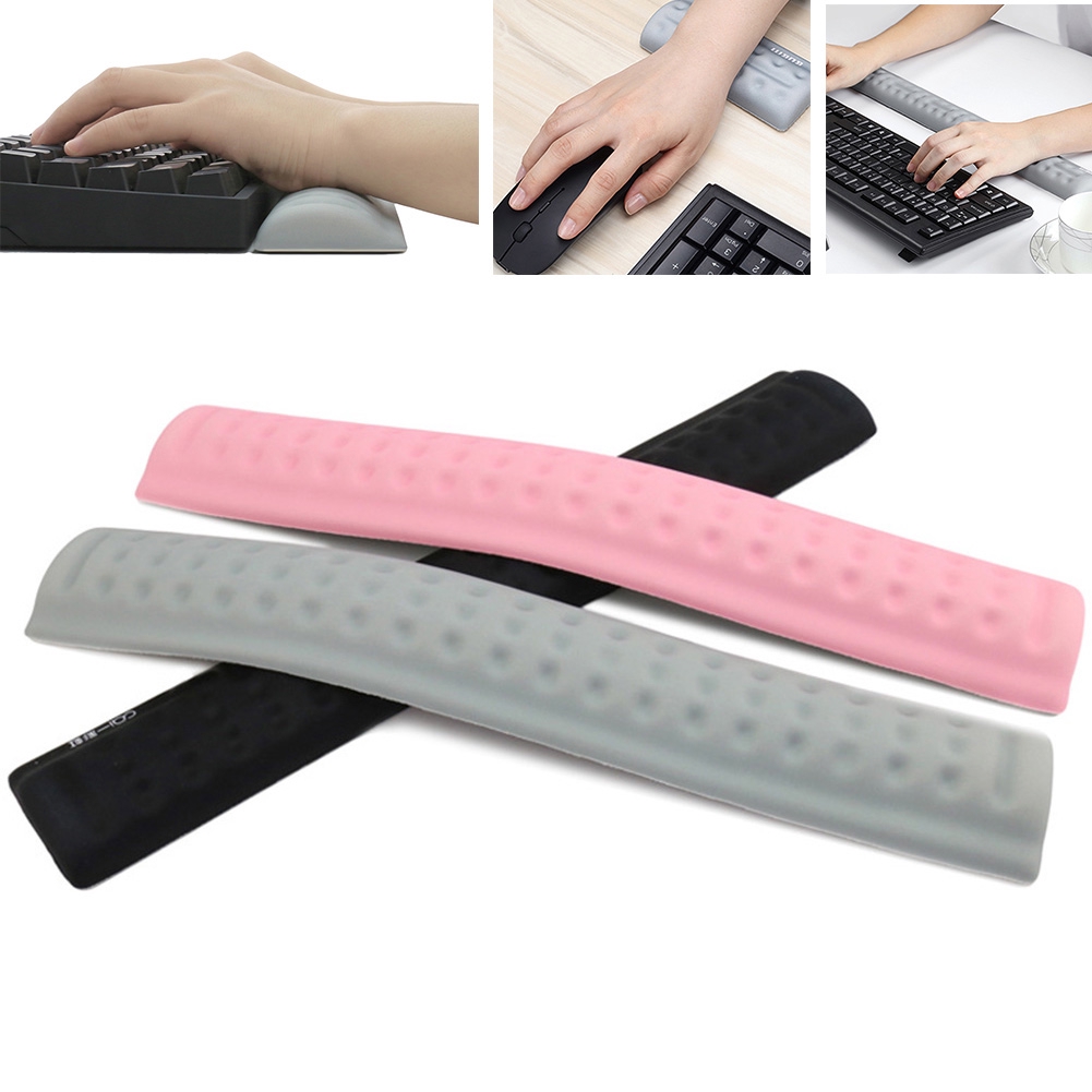 Desktop Anti Slip Black Gel Wrist Rest Support Comfort Pad For Pc