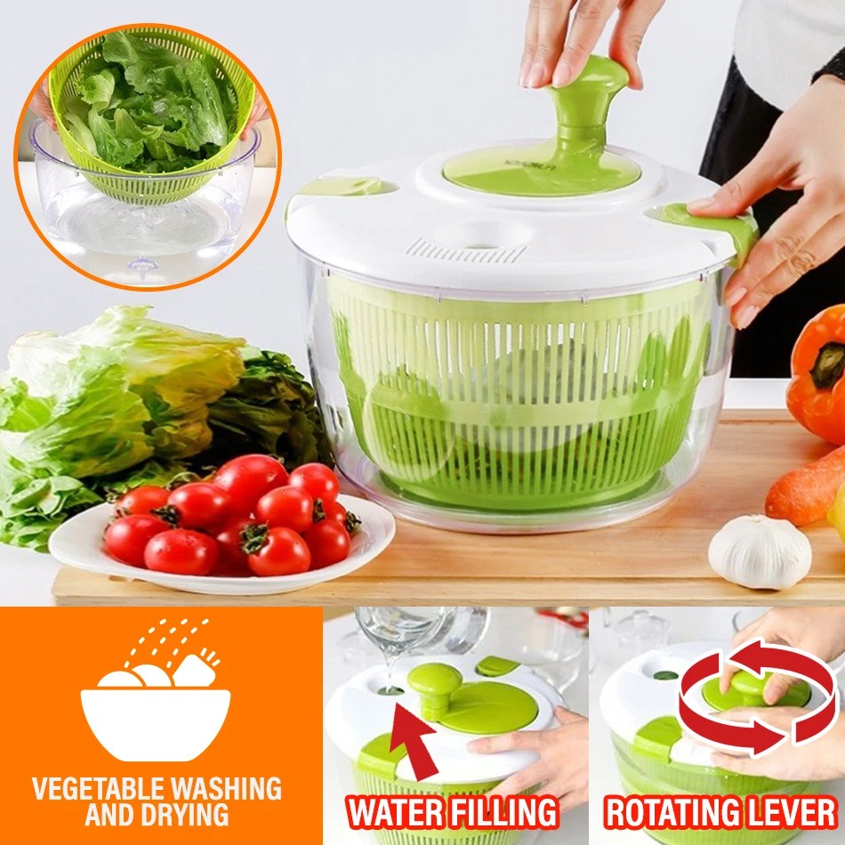 MyPetHouse  [ 5 Liter ] Vegetable Salad Spin Dryer & Washer Spinner Dehydrator / 脱水器