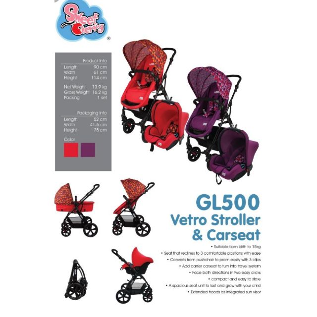 sweet cherry vetro stroller