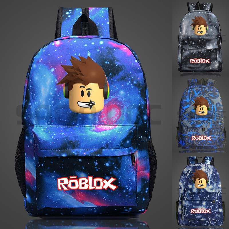 Cartoon Roblox Galaxy Backpack Student School Bag Canvas Bags