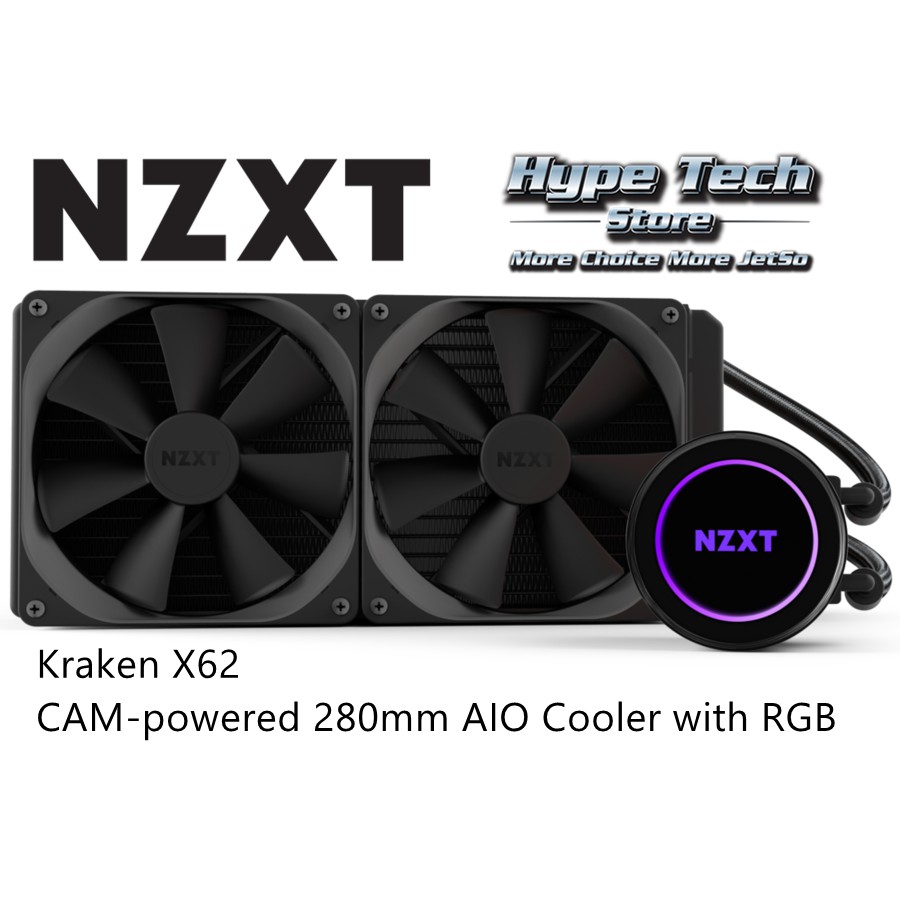 Nzxt Kraken X62 Cam Powered 280mm Cpu Liquid Cooler With Rgb Shopee Malaysia