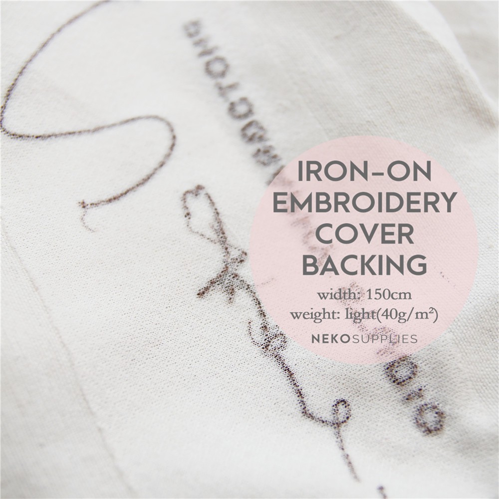 Ironon embroidery backing Fusible interfacing Ironon interfacing