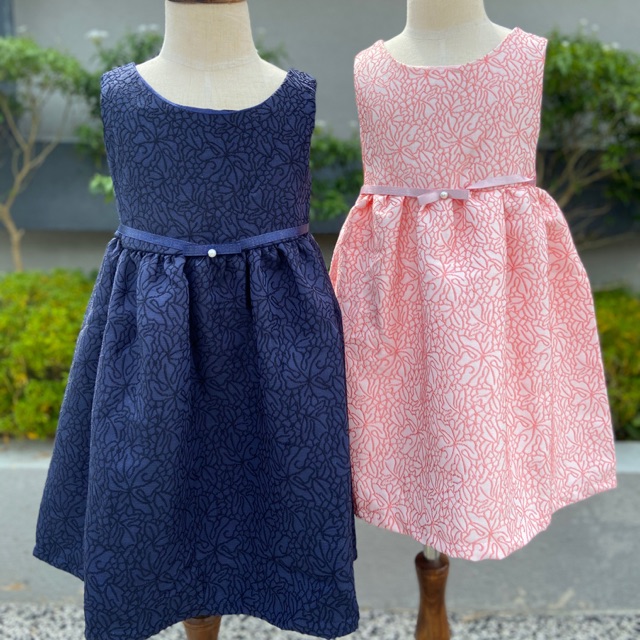 baby blue and navy blue dress