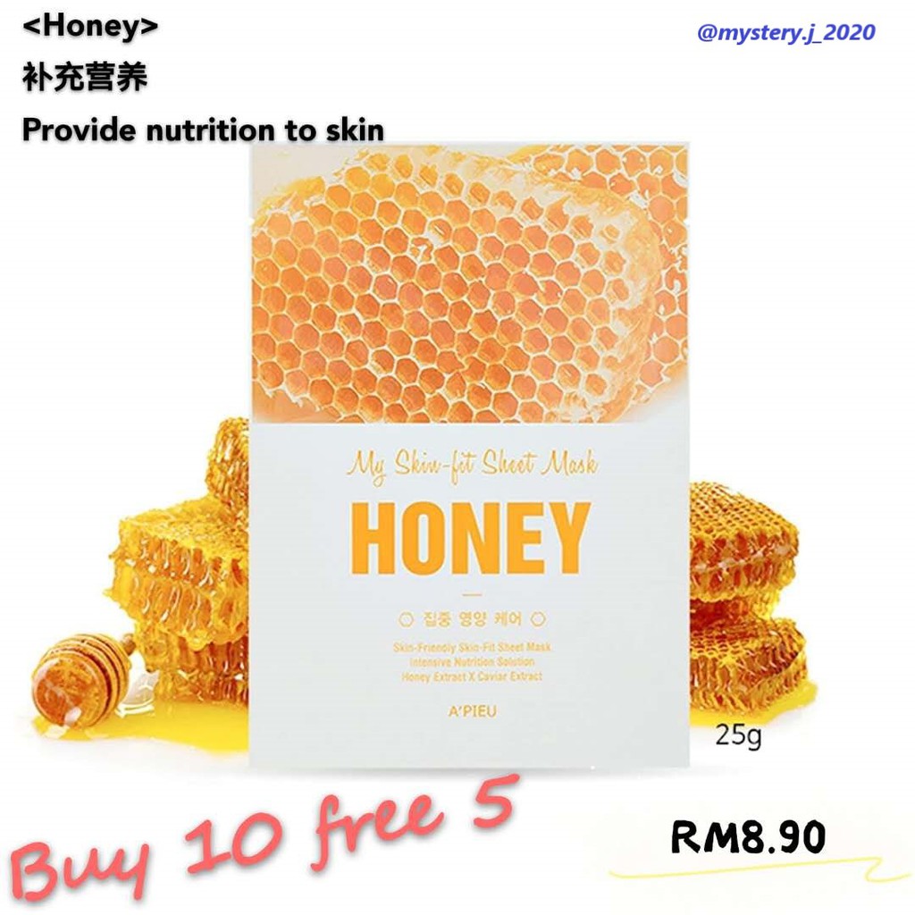 <b>A</b>&apos;<b>PIEU</b> SHEET <b>MASK</b> (HONEY) Shopee Malaysia.