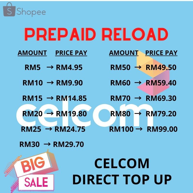 Buy Celcom Mobile Prepaid Top Up Seetracker Malaysia