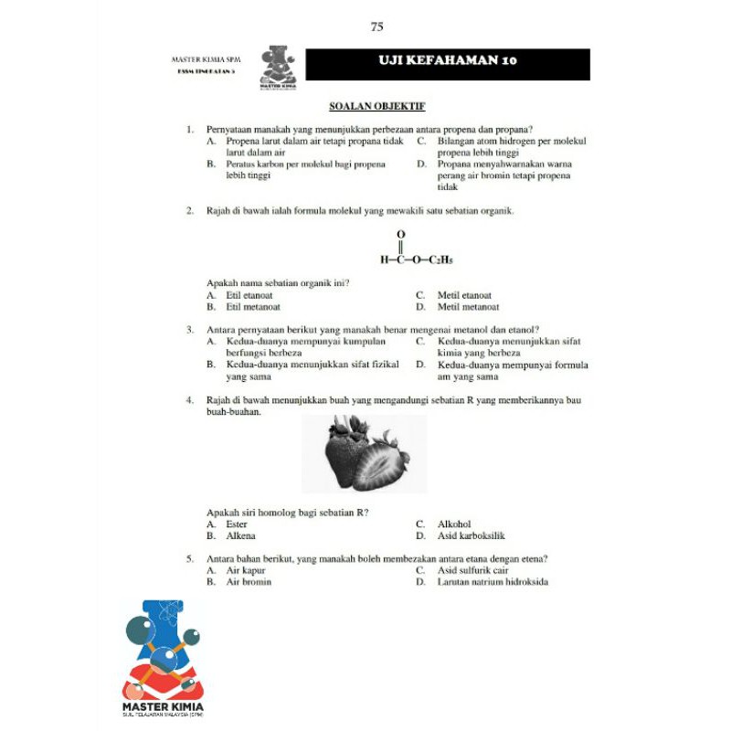 Jawapan kimia tingkatan 5 kssm