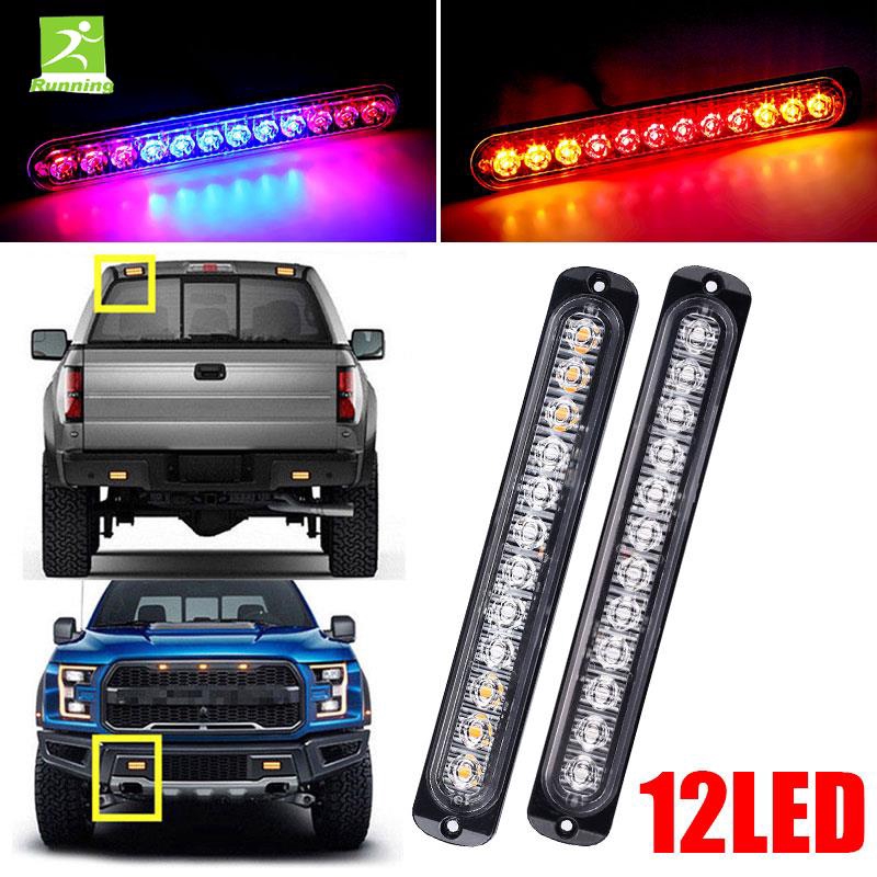 RUN 12LED Car / Truck / Truck Strobe Lights Warning Lights Side Lights ...