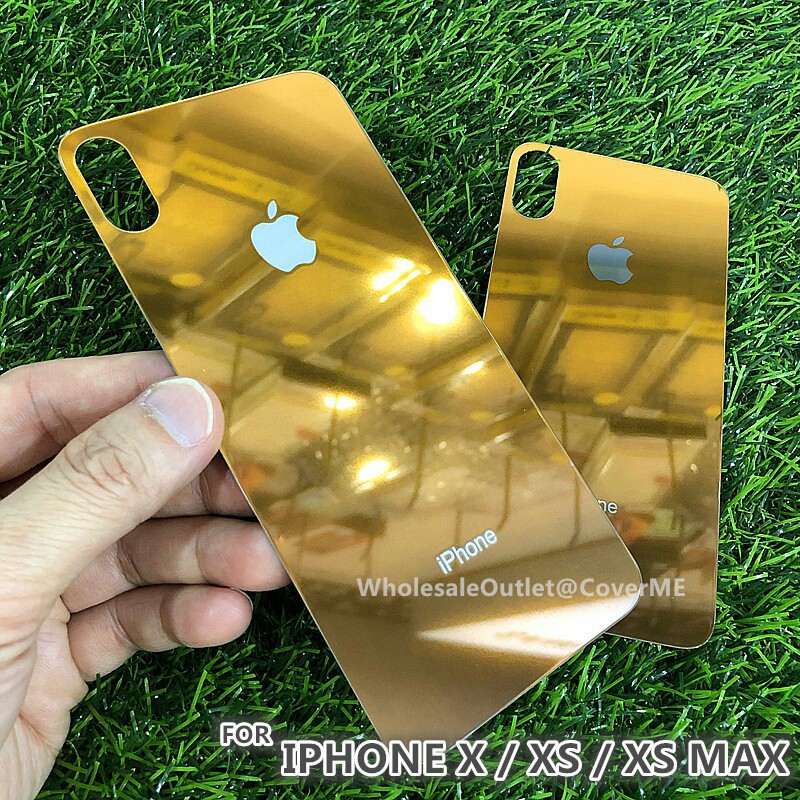 udløb industrialisere usund Iphone X / XS / XS MAX Gold Color 9H Scratch Proof Back Tempered Glass |  Shopee Malaysia