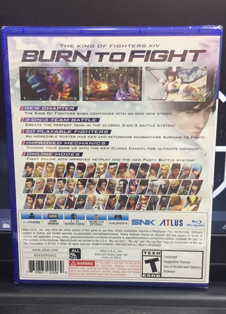 Ps4 The King Of Fighter Xiv K O F 14 R1 Shopee Malaysia