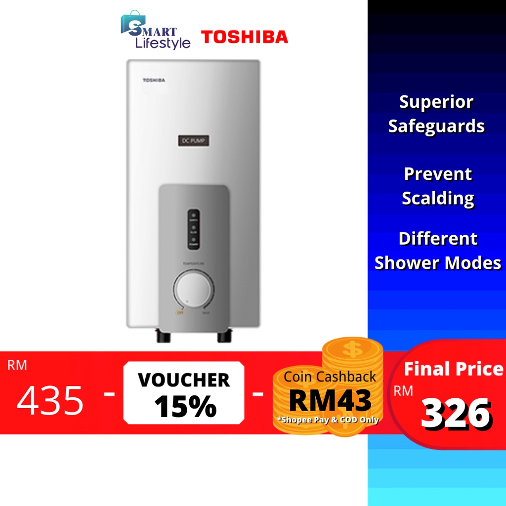 Toshiba Instant Water Heater With Pump DSK38S3MW Shopee Malaysia
