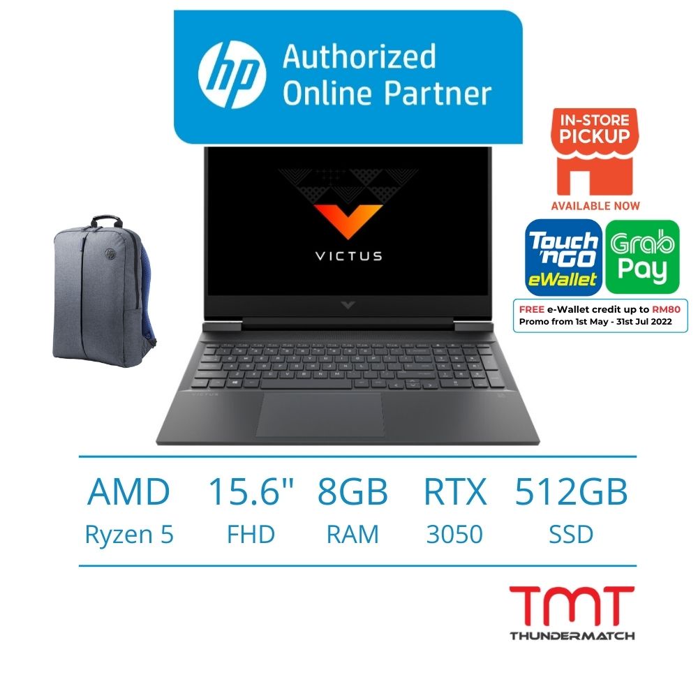 Hp Victus Gaming Laptop 15 Fb0032ax 6j9d0pa Amd Ryzen 5 5600h 8gb Ram 512gb Ssd 156 Fhd 1401