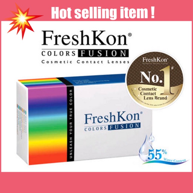 Freshkon Color Fusion Monthly Cosmetic Color Contact Lenses Shopee Malaysia