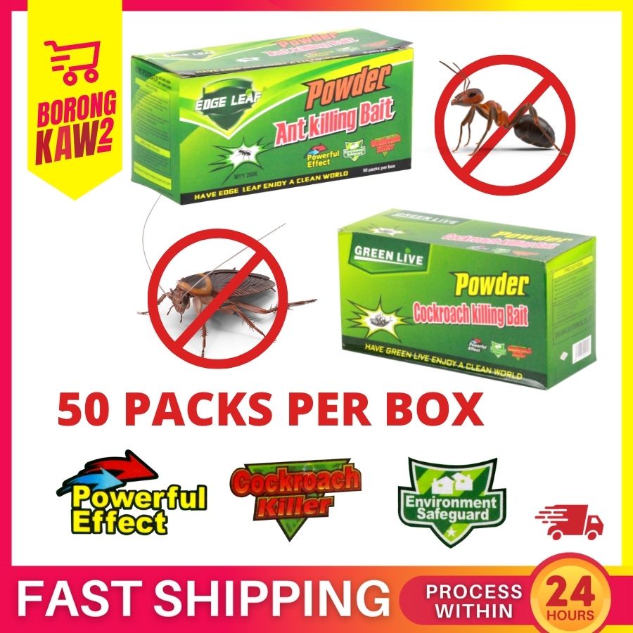 50 PACK / BOX Powder Cockroach / Ant Bait Hot Selling High Quality ...