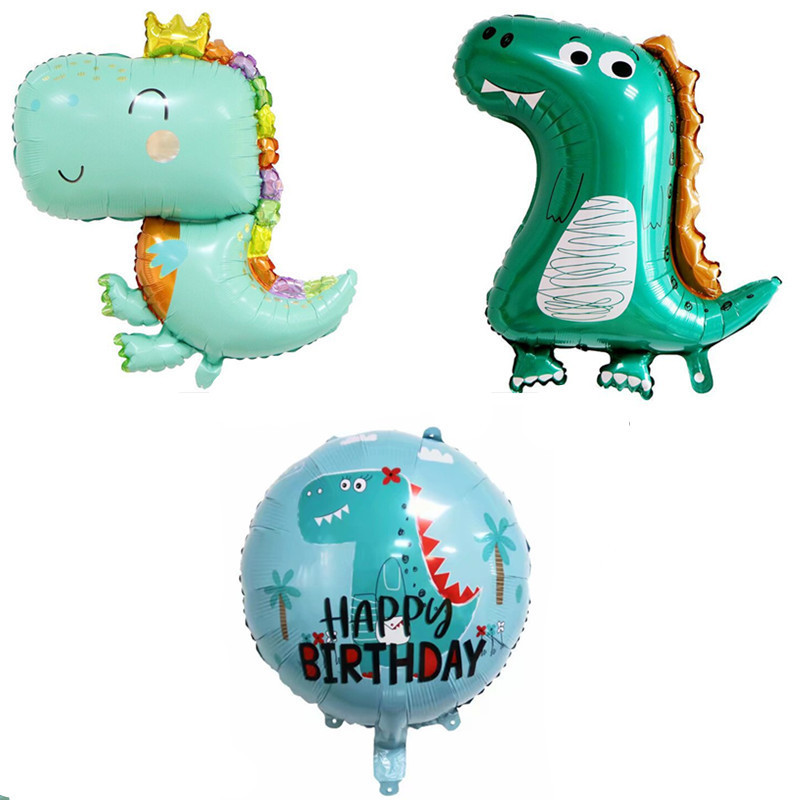 Ready stock - Giant Green Dinosaur Dino Belon Foil Balloon cute theme ...