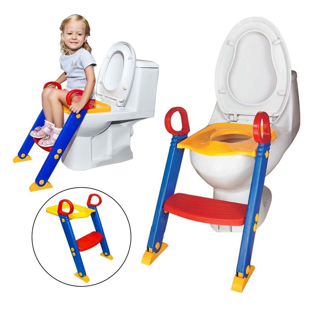 Premium Toilet Training Seat Kids Secure Non Slip Potty Training Seat Detachable Cushion Toddlers Toilet Training Seat Potty Seat for Home Travel 1set Blue