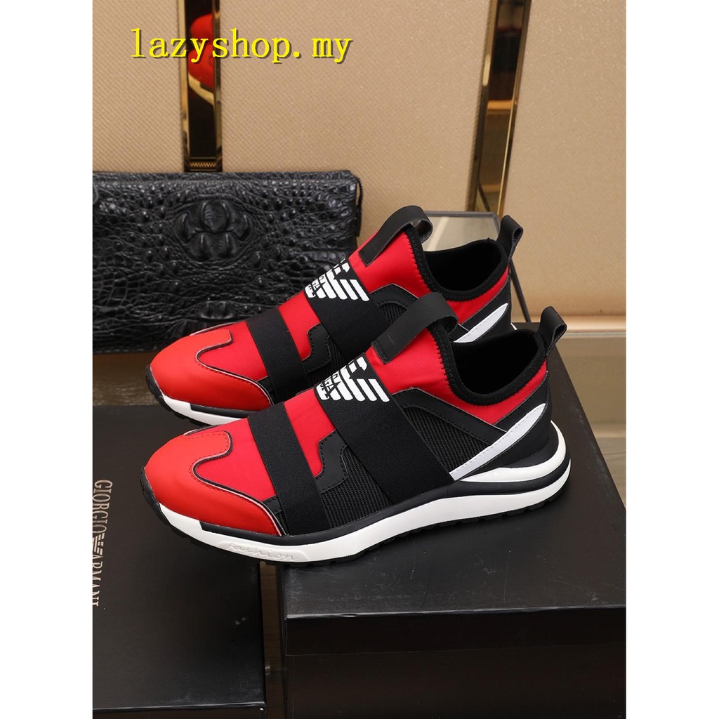 2019 Giorgio Armani men black sneakers 