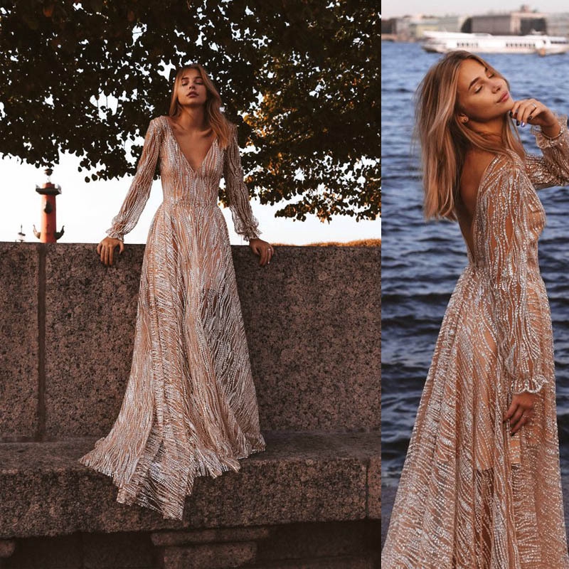 long dress glitter