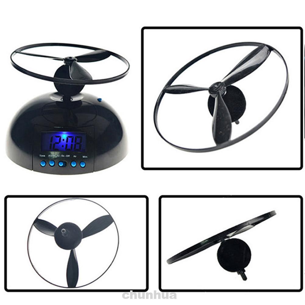 Battery Powered Black Alarm Clock Loud Crazy Annoying Flying Helicopter Gift Shopee Malaysia