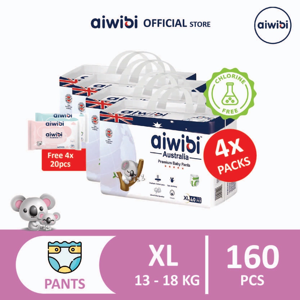 Aiwibi Premium Pant Diaper 12 - Size XL (4's) | Shopee Malaysia