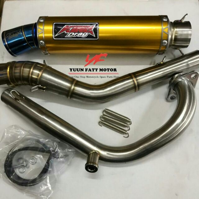 Y15 KING DRAG EXHAUST EKZOS 35MM (GOLD) Shopee Malaysia