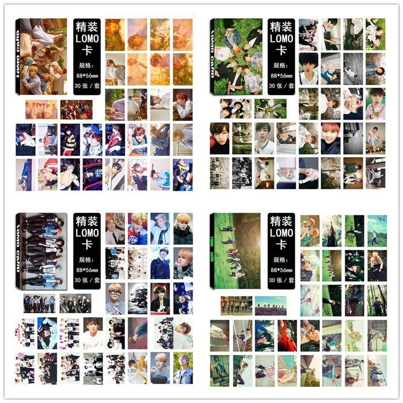 30pcs Set Kpop Bts Bangtan Boys Love Yourself Photo Card Poster Lomo Card Shopee Malaysia