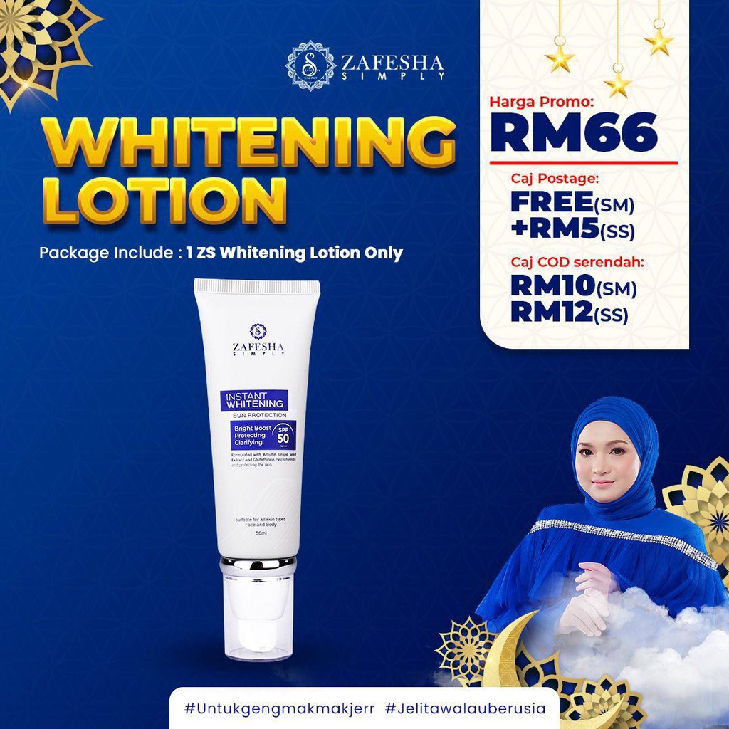 [ZA172] ZAFESHA SUNSCREEN INSTANT WHITENING SUN PROTECTION ORIGINAL HQ