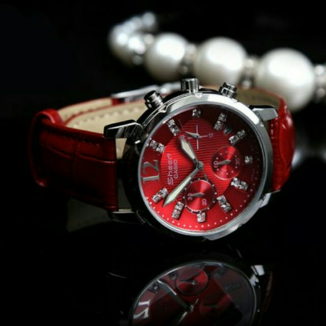 casio sheen red