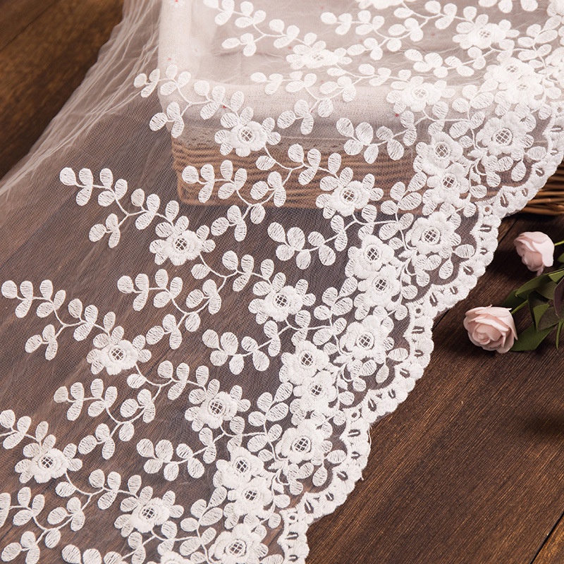 1 meter 32CM wide milk silk water soluble embroidery mesh lace clothing accessories children's clothing skirt curtain lace