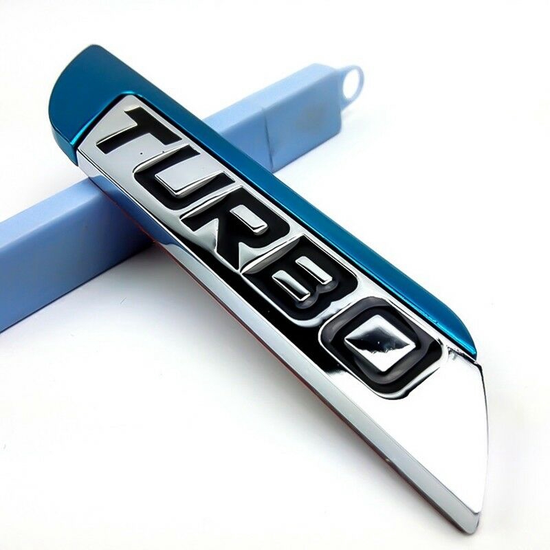 1Pc 3D Metal Turbo Logo Car Body Fender Emblem Badge Decal Sticker Car Decor Hot