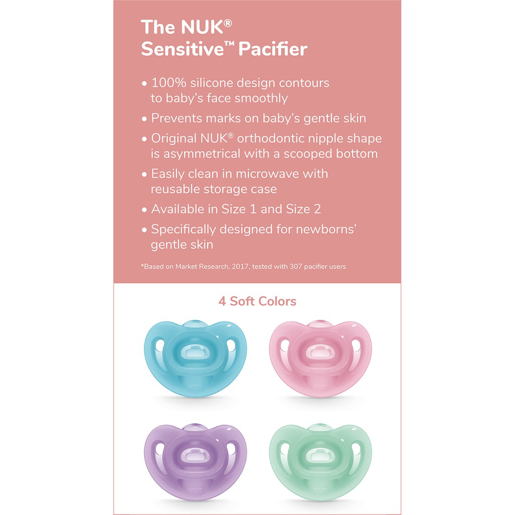 nuk silicone orthodontic pacifier