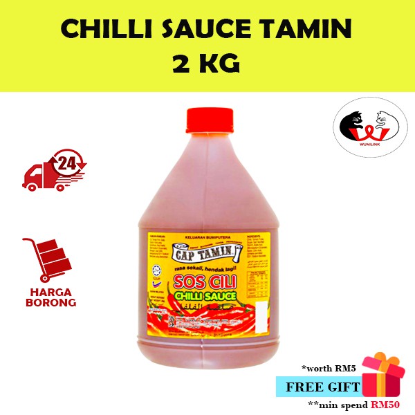 TAMIN Sos Cili (2KG)/Sos Cili Cap Tamin (2KG)/Cap Tamin Chilli Sauce (2KG)