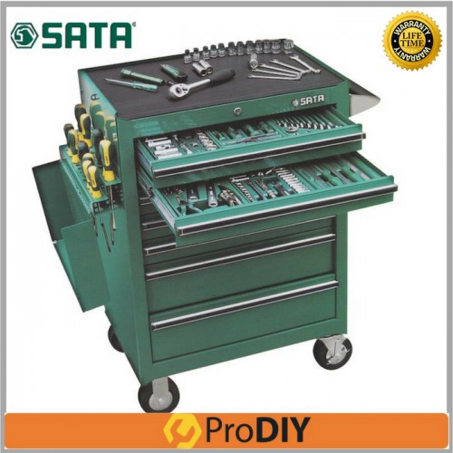 Sata 95107p 15a 298 Pcs Tools 7 Drawer Tool Box Trolley Set