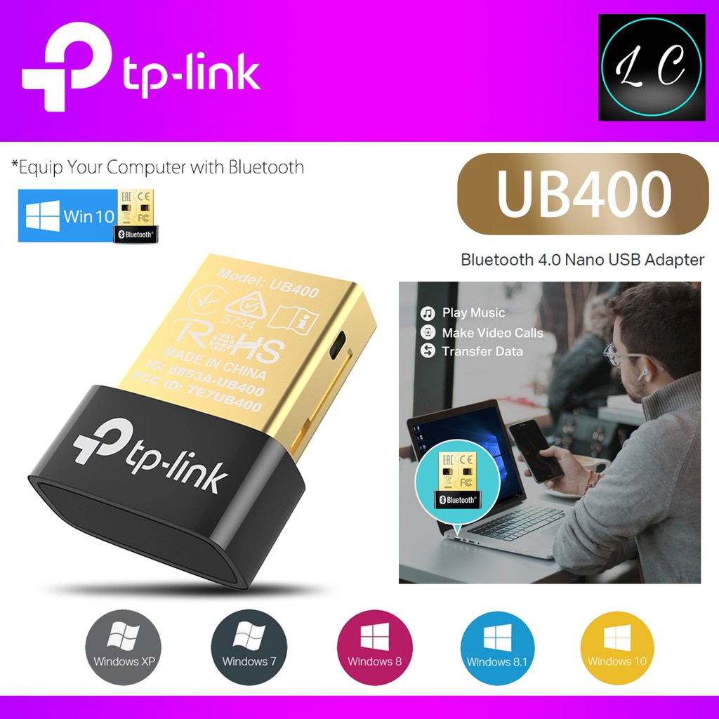 TP-Link UB400 Wireless Bluetooth 4.0 Nano Size USB Adapter For Desktop Laptop Dongle