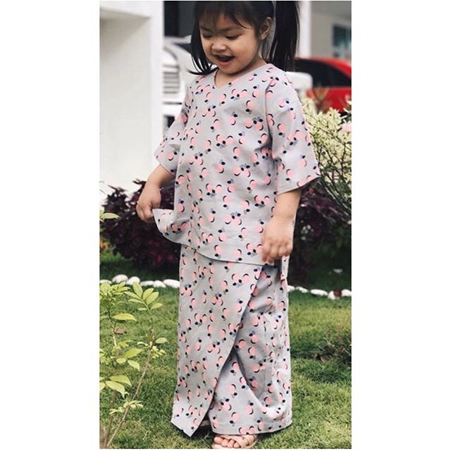  READY STOCK Baju  Kurung  Kedah  Cotton Kids Budak Baby  