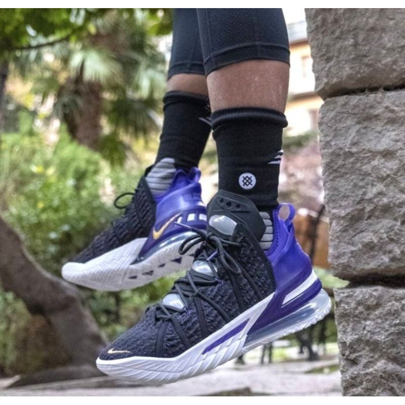 Nike lebron james 18 lakers high premium | Shopee Malaysia