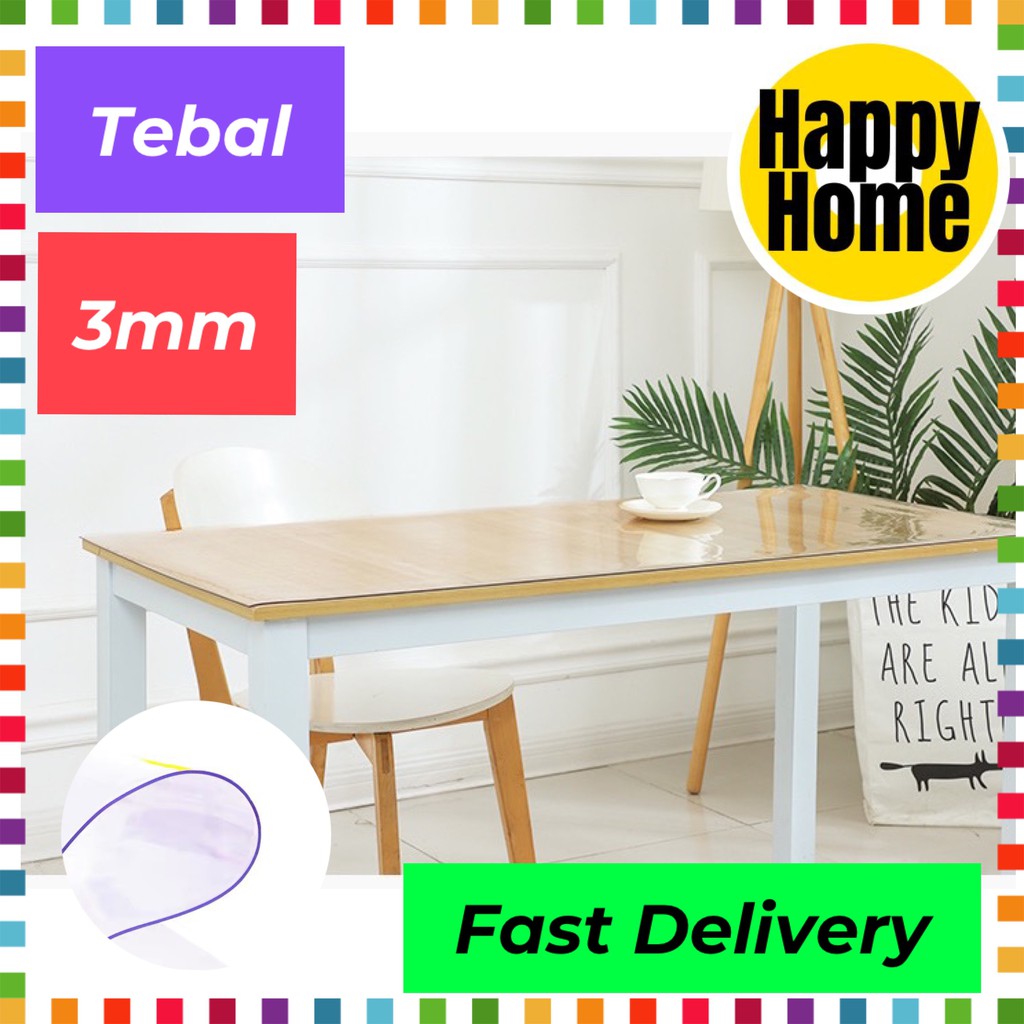 READY STOCK 3mm Super Tebal Alas Meja Plastic Cabinet READY STOCK 3mm Super Tebal Alas Meja Plastic Cabinet