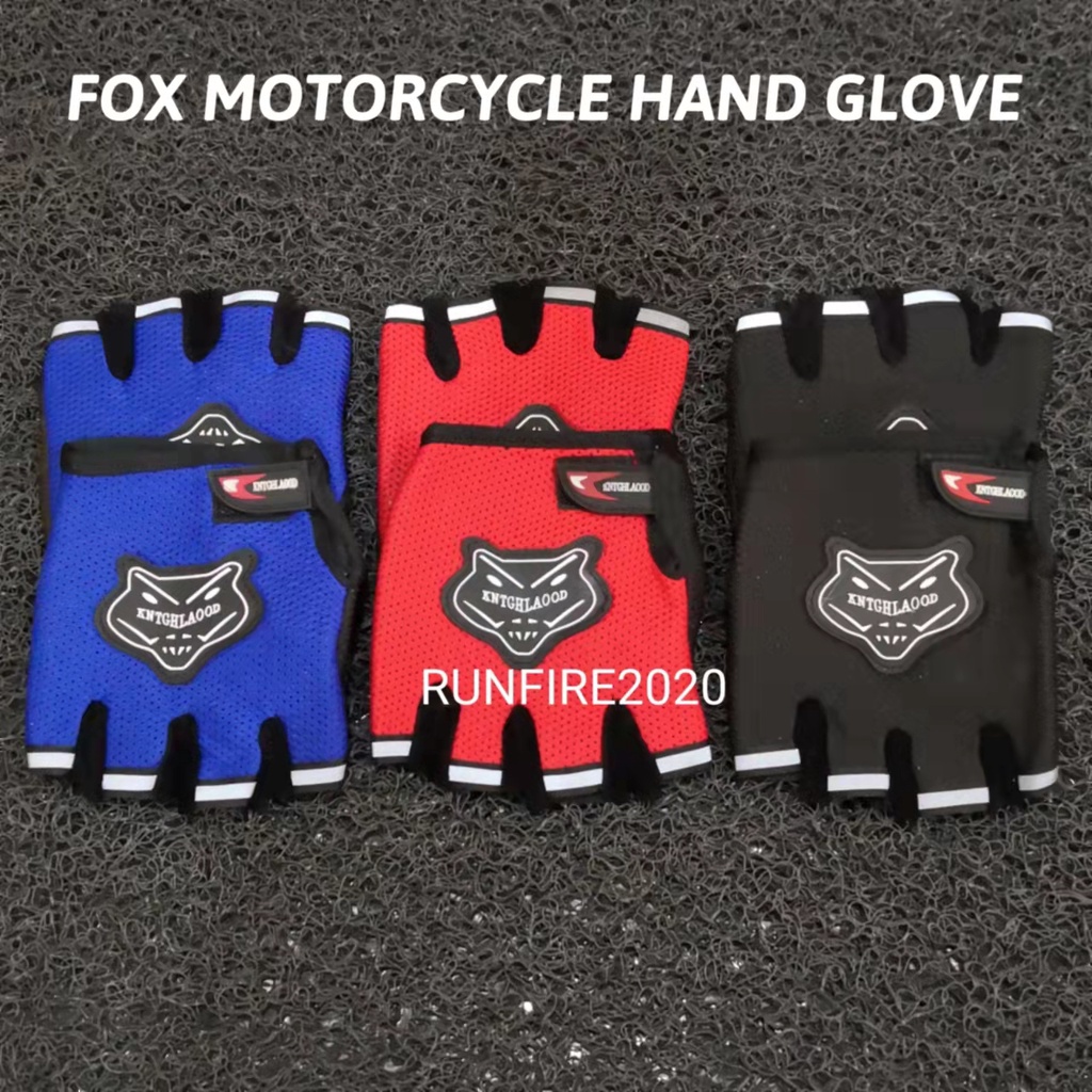FOX Head Glove Half Finger Gloves Bike Motorcycle Gloves GYM Hiking Cycling Racing Climbing Hand Gloves Delivery Rider