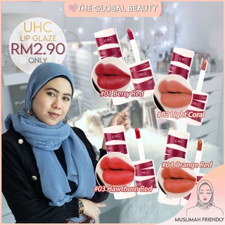 (READY STOCK) UHC Lip Glaze Makeup Smooth Liquid Lipstick Gincu Viral Murah Wanita Korean Makeup  | 丝绒雾面唇釉
