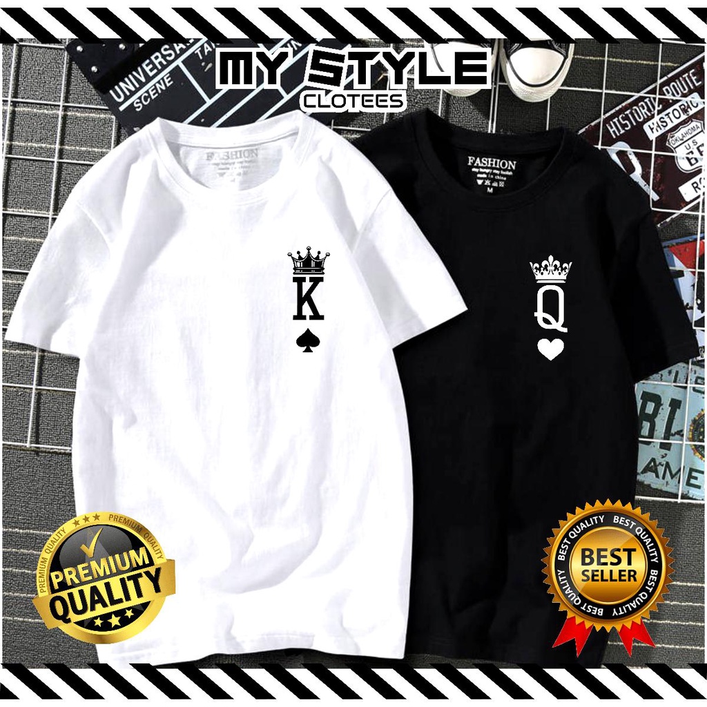 COUPLE SHIRT KING QUEEN/baju couple king queen/t shirt couple/情侣装男女装-情侣短袖t恤新款情侣装 05