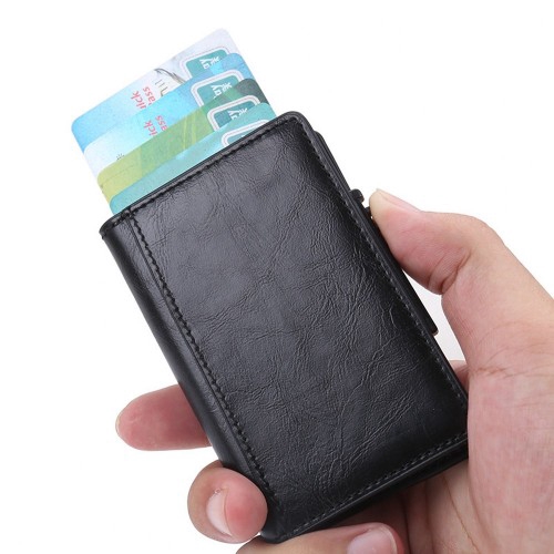 RFID Ridge Metal Money Clip Aluminium Wallet Card Holder Case Simple ...