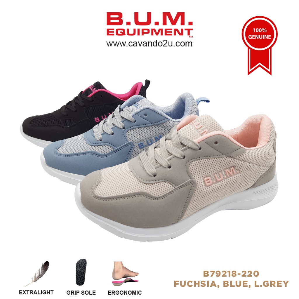 BUM Equipment Women's Shoes B79218/B79219/B79220 (Fuchsia/Blue/L.Grey) Casual Sneakers / Sport Shoe / Kasut Sukan Wanita