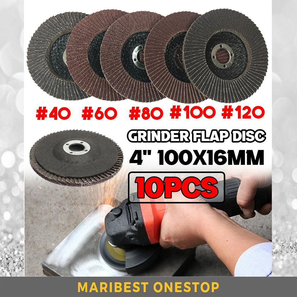 10Pc 4" 80 320Grit Flap Sanding Disc Wheels For Grinding Polishing Angle Grinder 