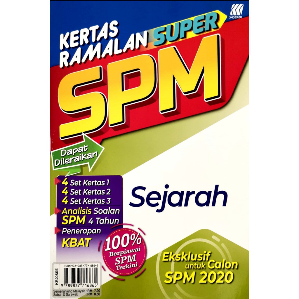 Buku Latihan Kertas Ramalan Super Spm 2020 Sejarah Shopee Malaysia